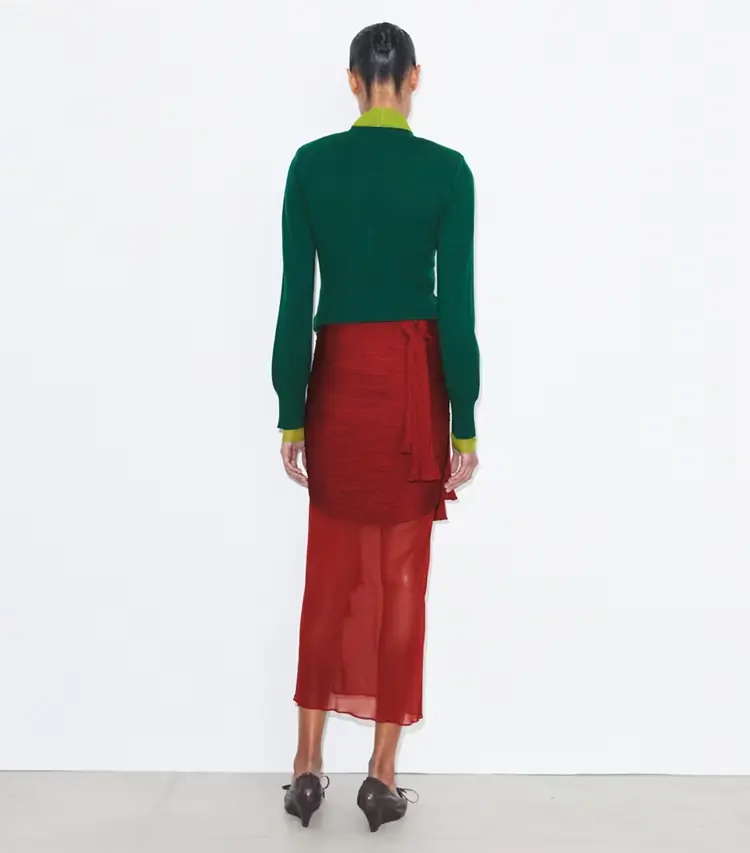 Knotted Viscose Skirt - Image 3