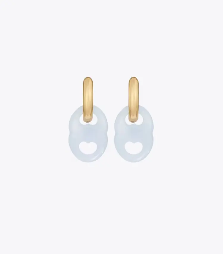 Gemini Link Small Hoop Earrings - Image 2