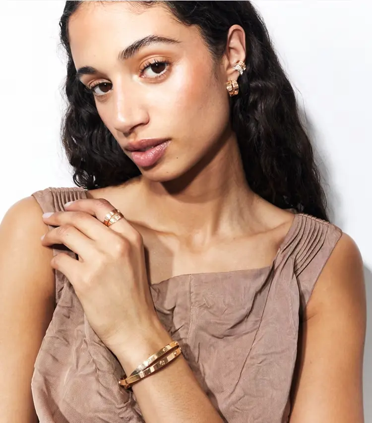 Icon Double Hoop Earrings - Image 3