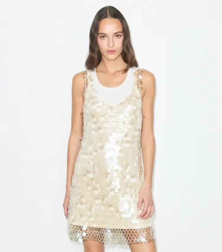 Sequin Mesh Dress - Image 2