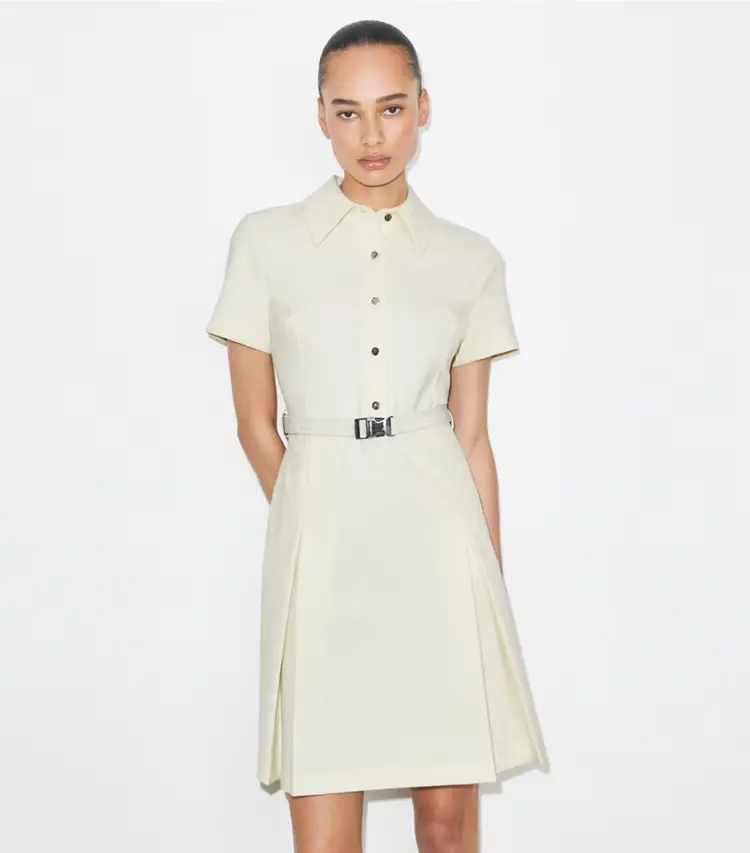 Short-Sleeve Pleated Golf Dress - Image 2