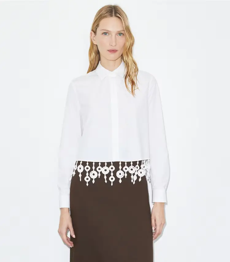 Crystal Embellished Poplin Shirt - Image 2