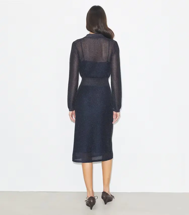 Metallic Polo Dress - Image 3