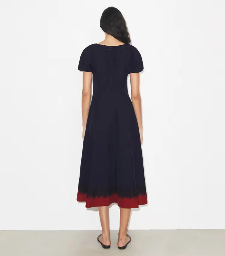 Balloon Sleeve Viscose Dress - Image 3