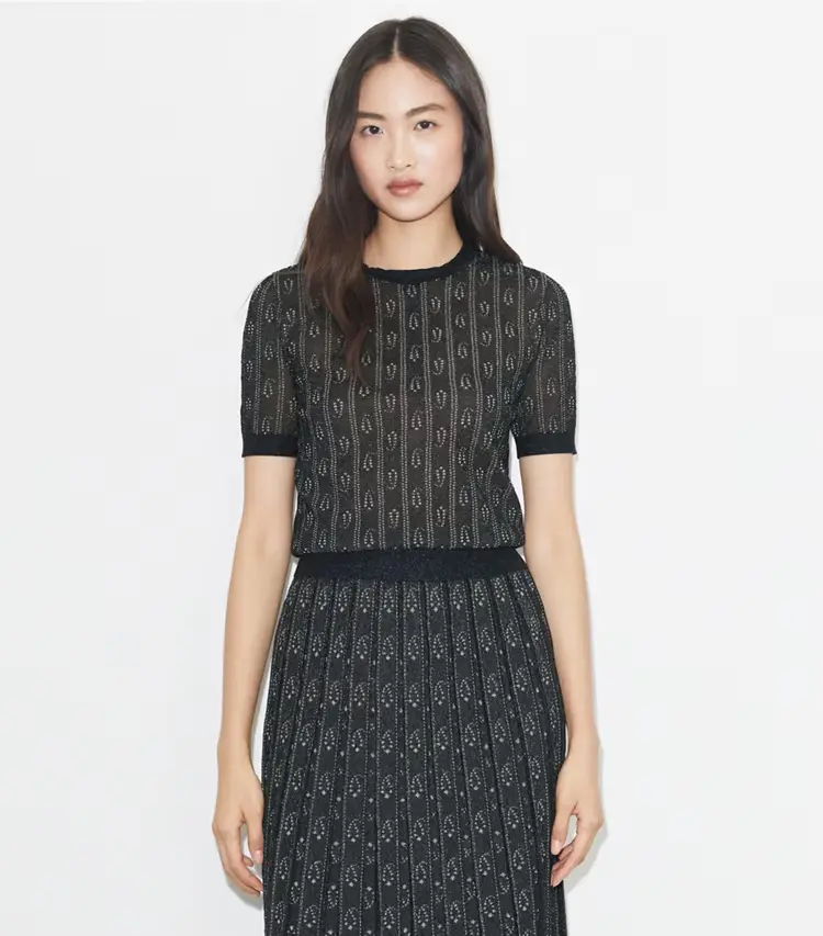 Jacquard Crewneck Top - Image 2