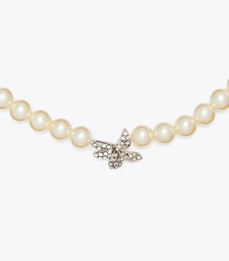 Moondance PavÉ Flower Pearl Necklace - Image 2