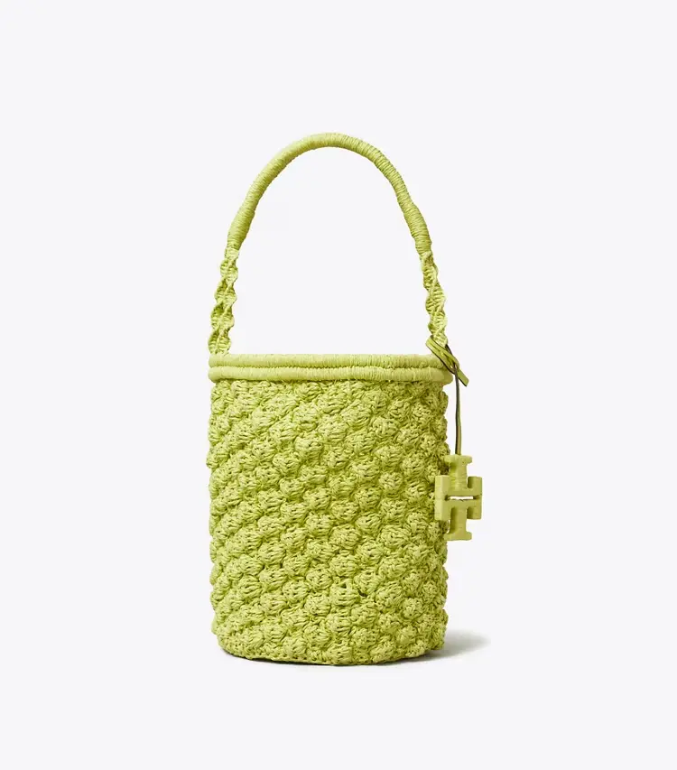 Ella Hand-Crocheted Popcorn Bucket Bag - Image 3