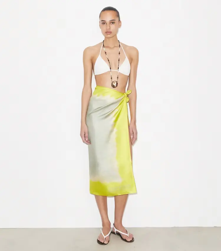 Tie-Dye Silk Square Scarf - Image 4