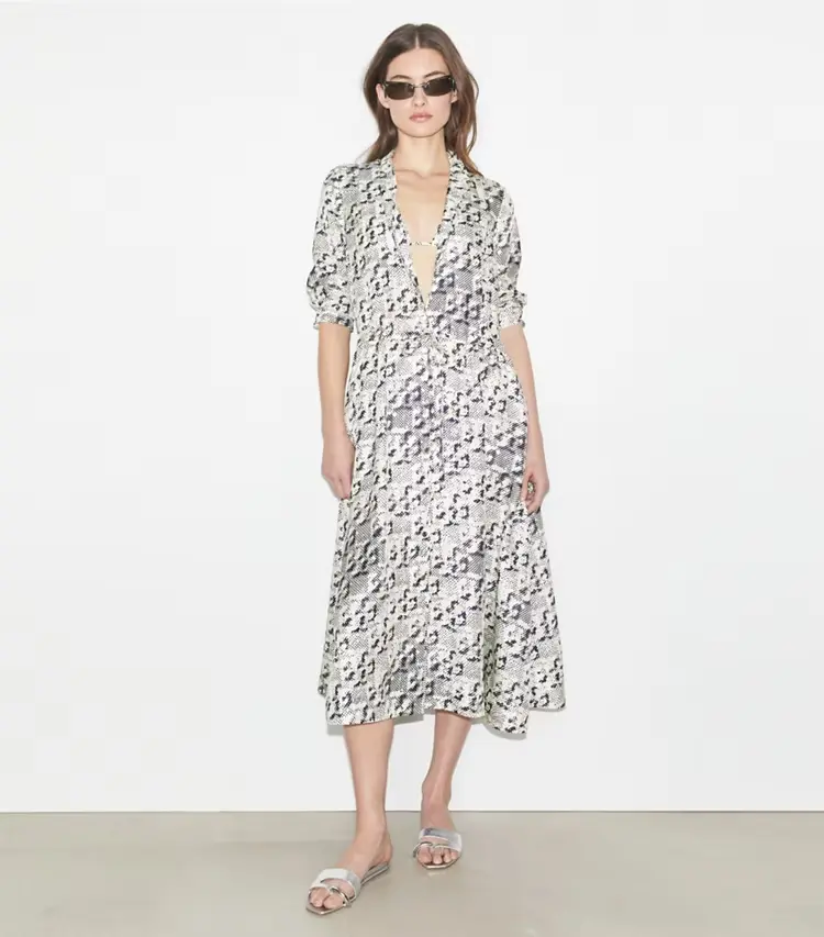 Silk Midi Dress - Image 2