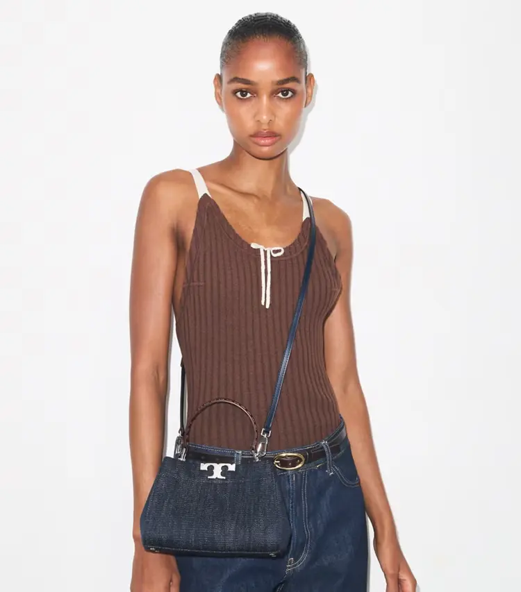 Mini Eleanor Denim Satchel - Image 3