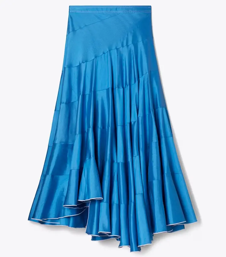 Flared Silk Skirt