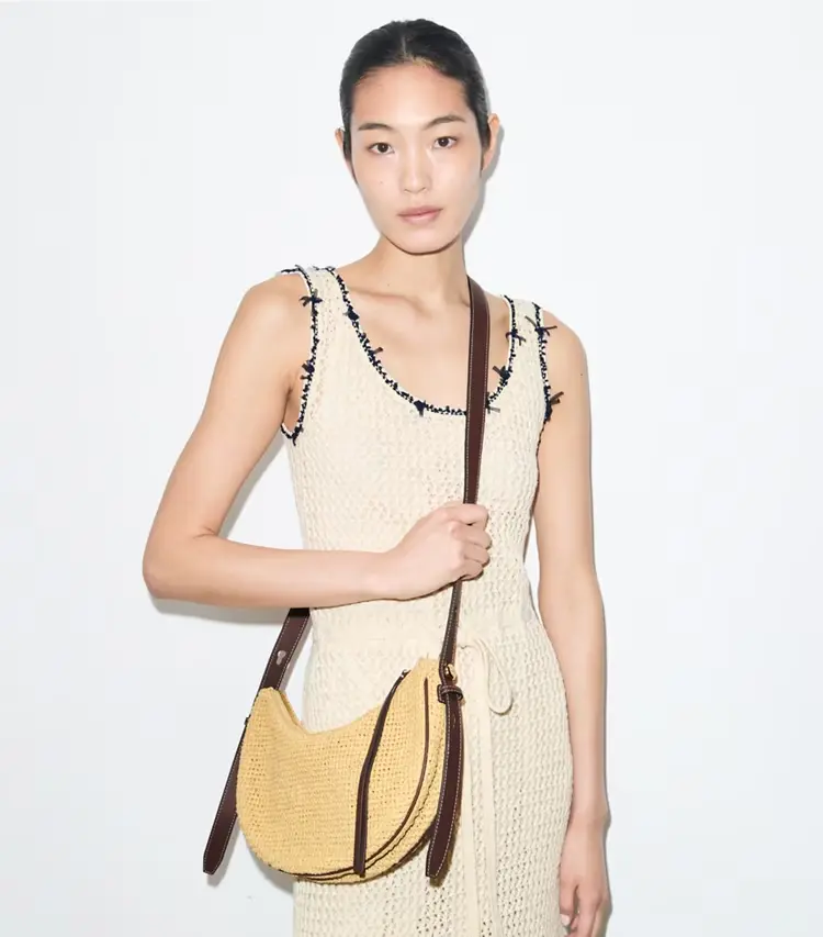Romy Woven Half Moon Bag - Image 2