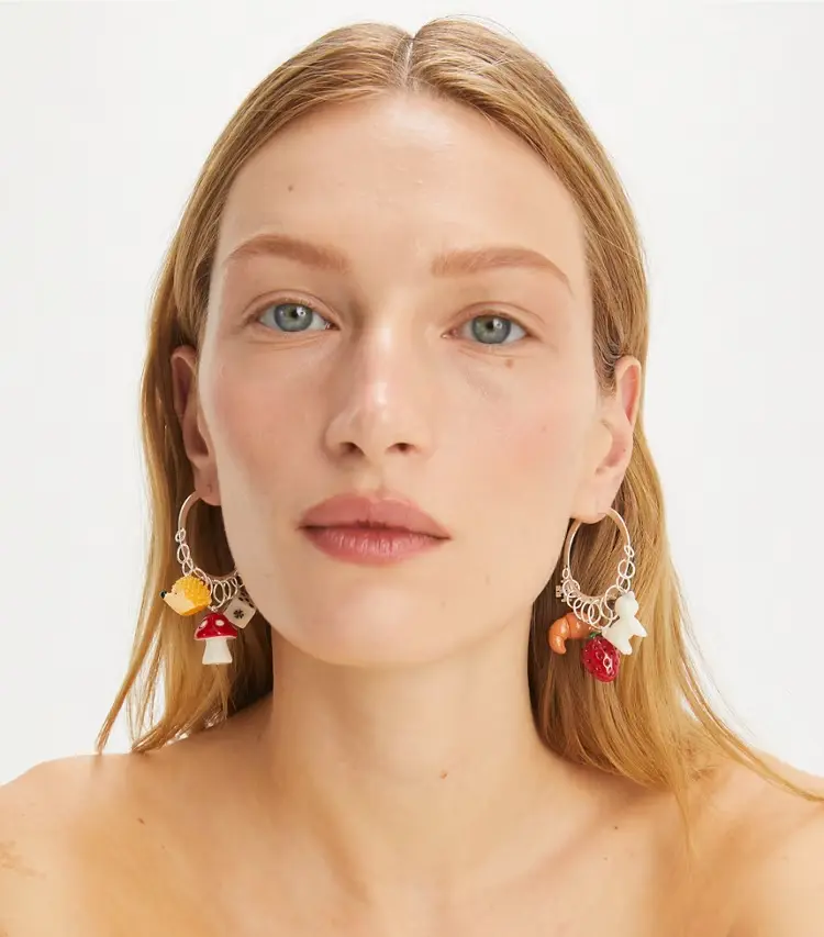 Curiosity Charm Hoop Earrings - Image 3