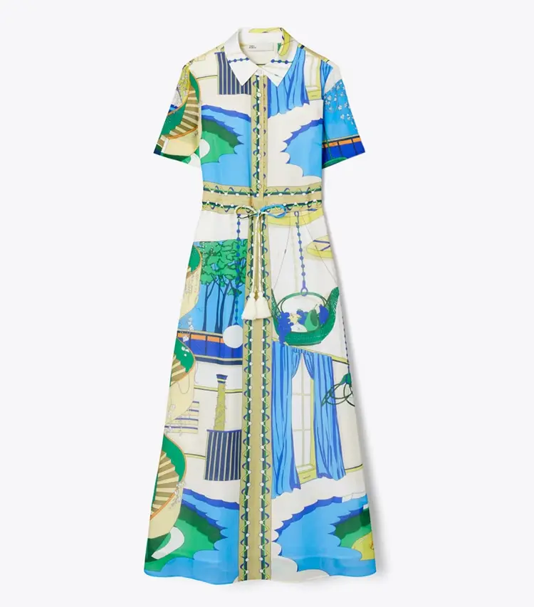 Silk Cotton Voile Shirtdress